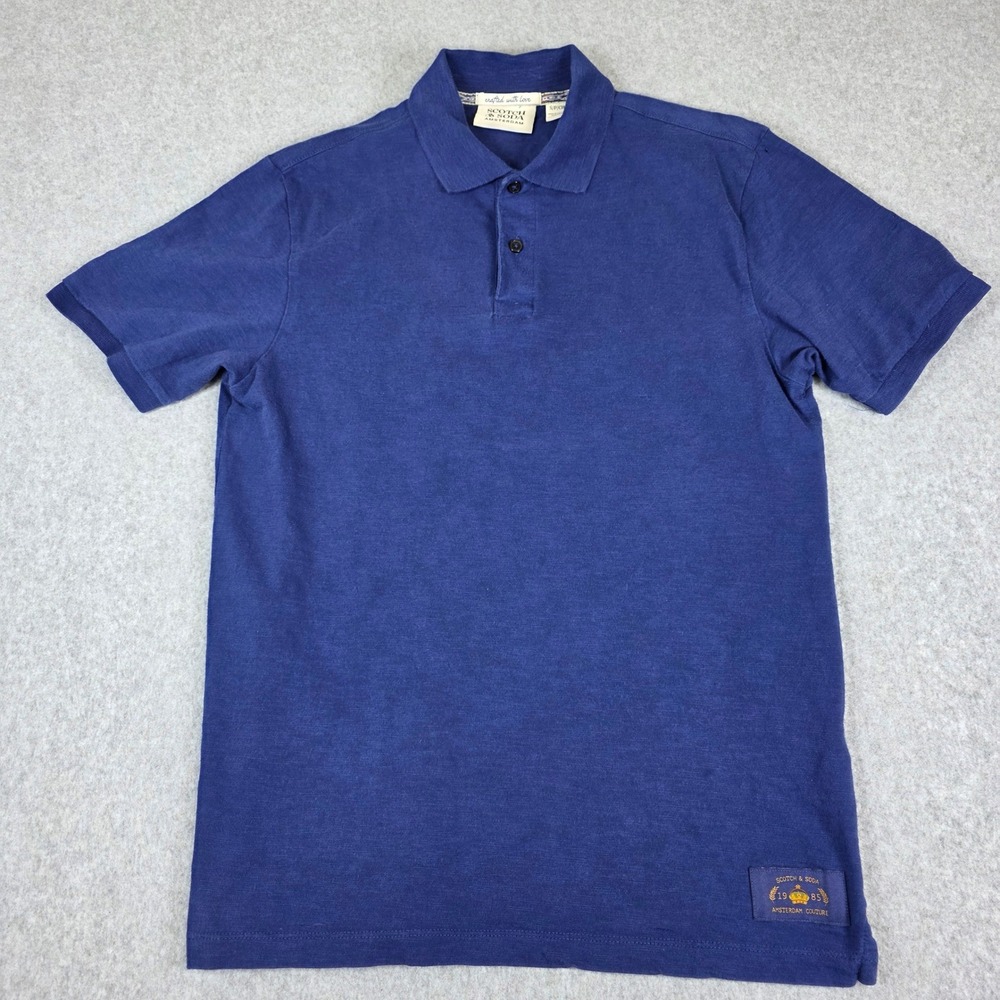 Scotch & Soda Amsterdam Polo Shirt Men's Size S/P Small Blue Cotton Casual - Picture 2 of 12
